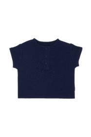 Cheesecloth Henley Tee - Black Sea
