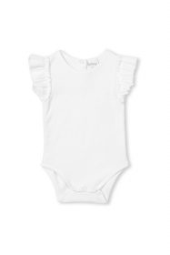 Bodysuit Ribbed - White (size 00 only)