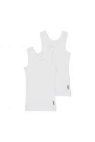 Singlet Organic Cotton Twin Pack - White
