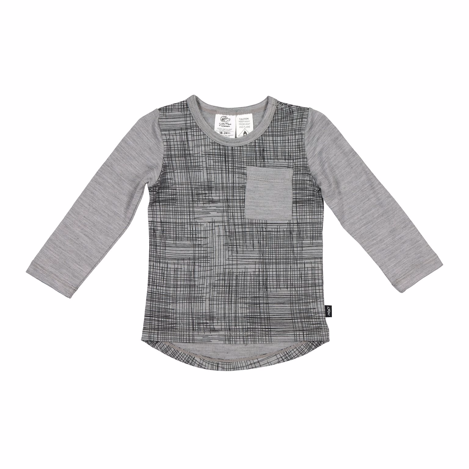 Merino Marlow PJ's - Grey Crosshatch (Sizes 4-5 Only) - Image 3