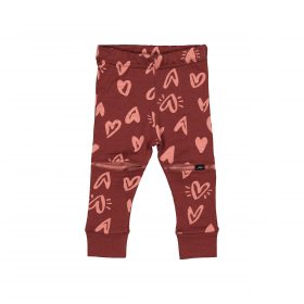 Merino Slasher Leggings - Currant Heartburst
