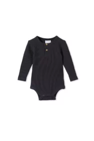 Waffle Navy Bodysuit L/S