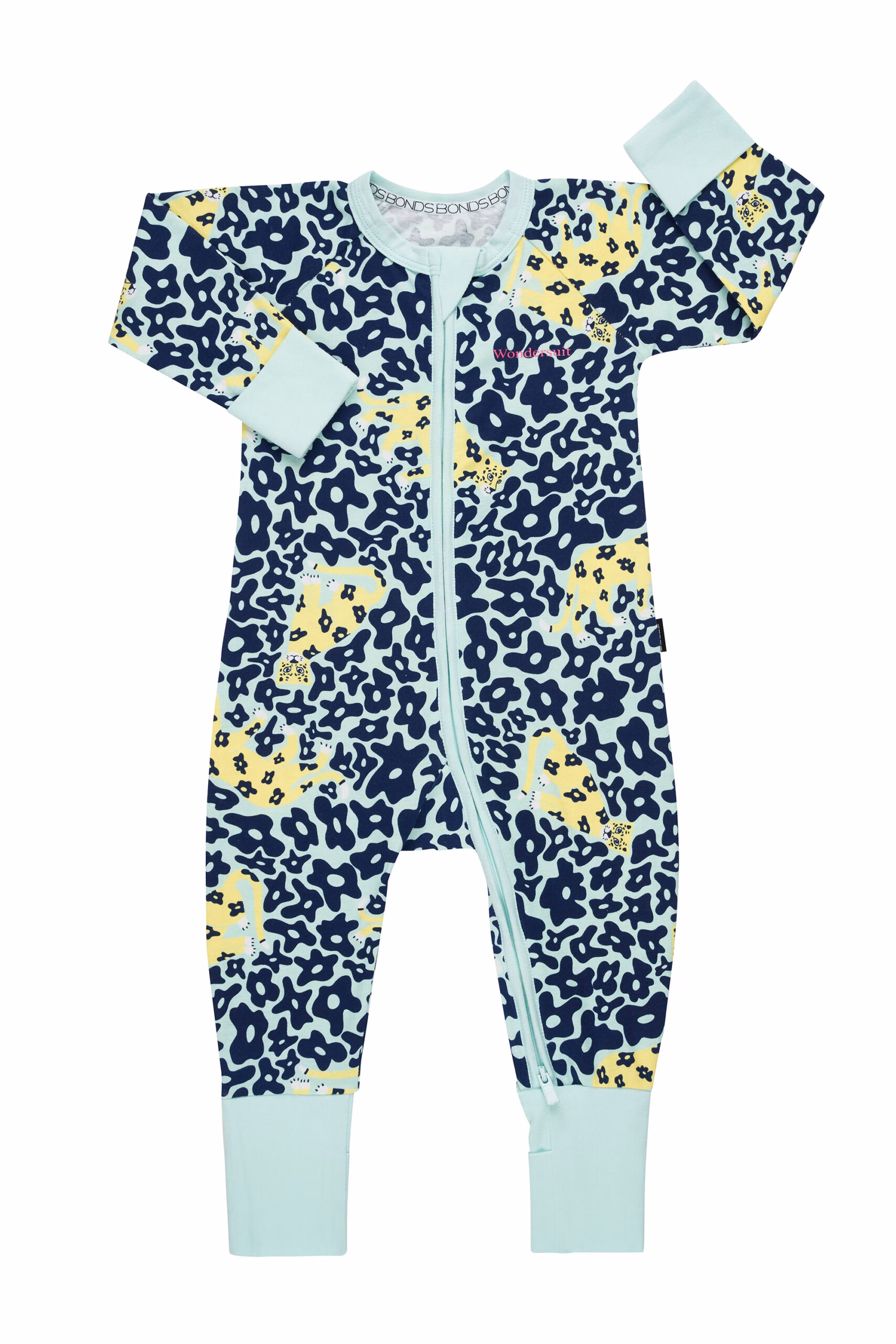 Cheetah Safari Mint Bonds Wondersuit
