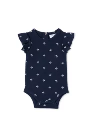 Navy Floral Rib Bodysuit