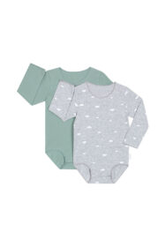 Clouded Mini/Misty Sage L/S Bodysuits