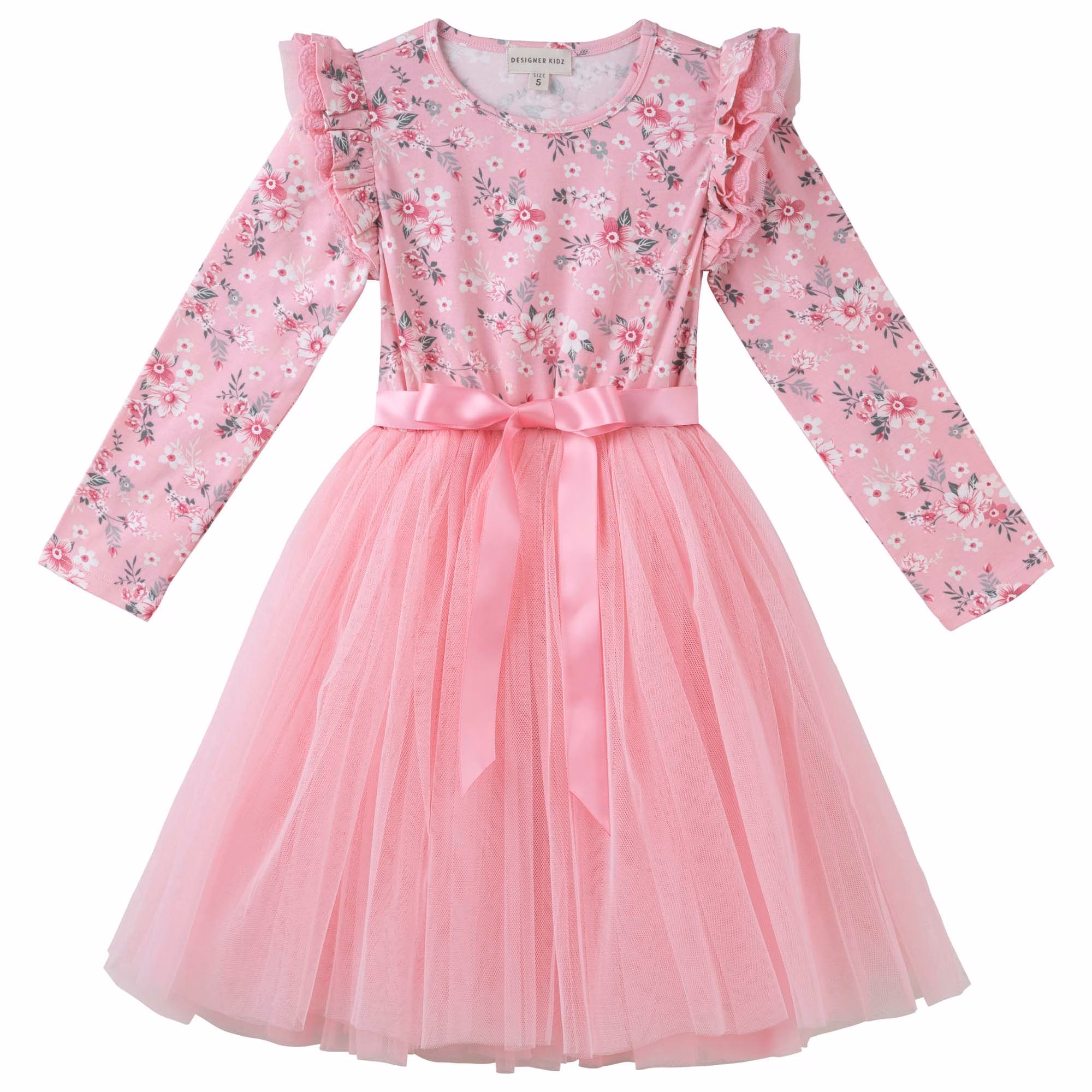 Milly Floral Tutu Dress - Long Sleeve
