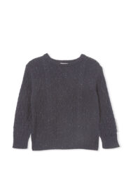 Navy Fleck Knit Jumper