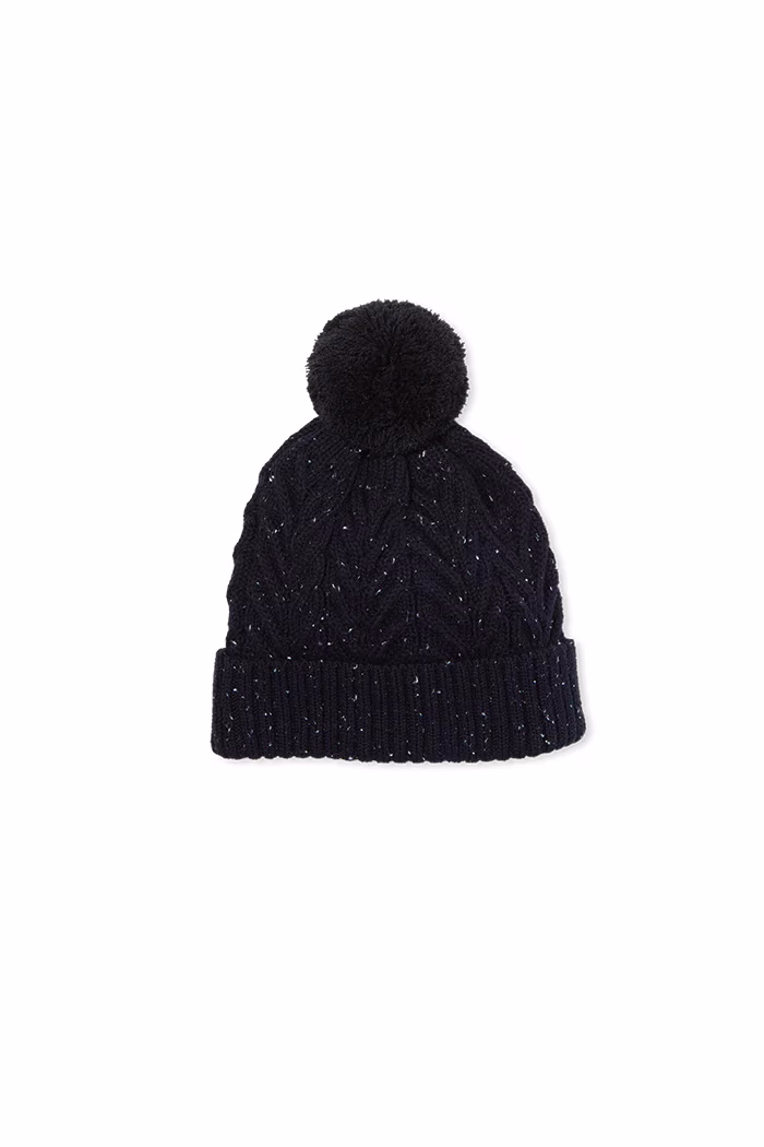 Navy Fleck Beanie