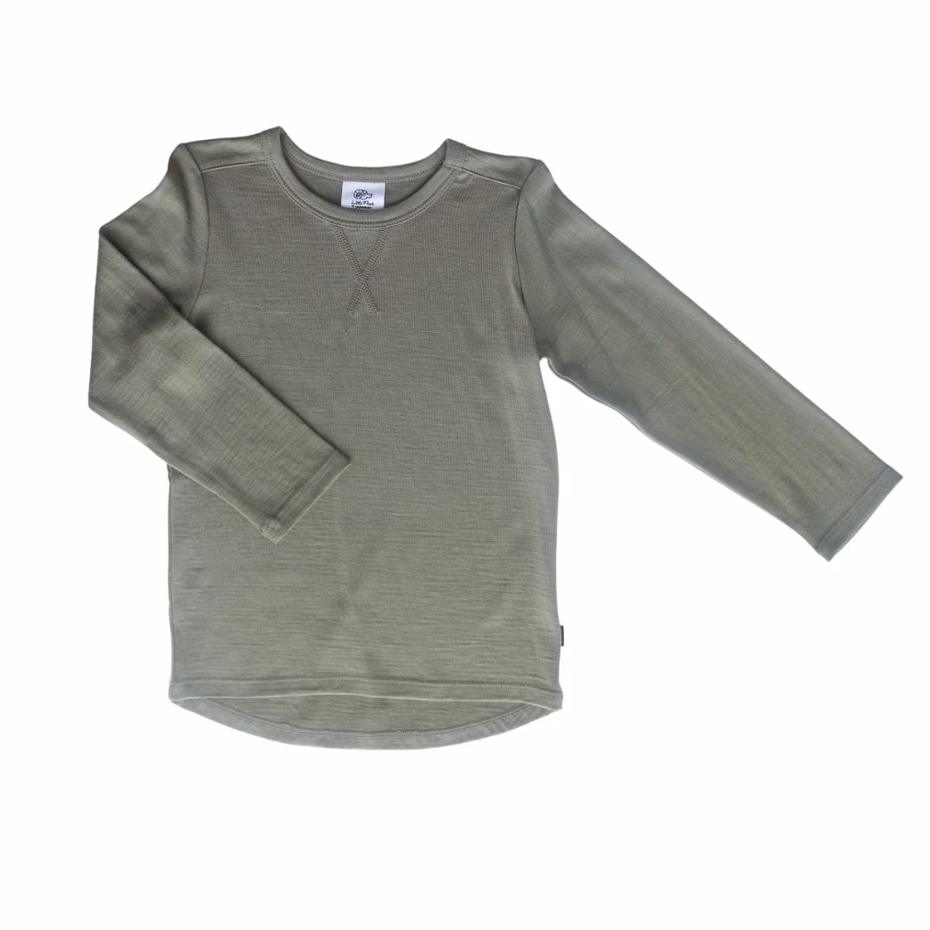 Merino Wyatt Longsleeve Tee - Sage