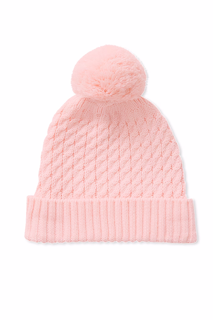 Powder Pink Cotton Beanie - Image 2