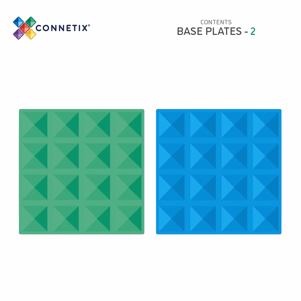 Connetix Tiles - Blue & Green Base Plate 2pc - Image 10