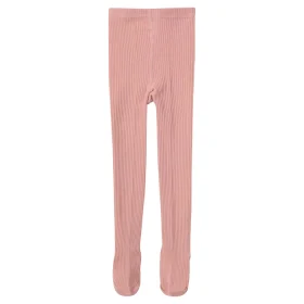 Ribbed Tights - Tea Rose