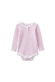Pink Stripe Ribbed Bodysuit