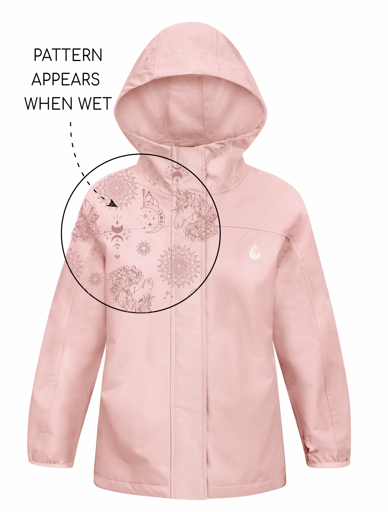 Dusky Pink Therm Splash Magic Rainshell Jacket