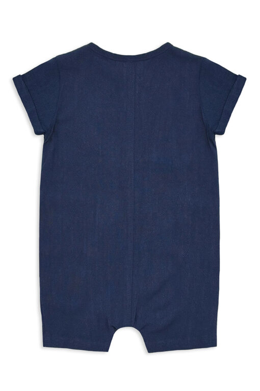 Blue Linen Romper - Image 2