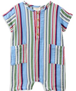 Crinkle Stripe Romper