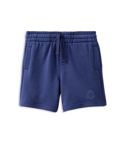 Navy Cotton Fleece Shorts