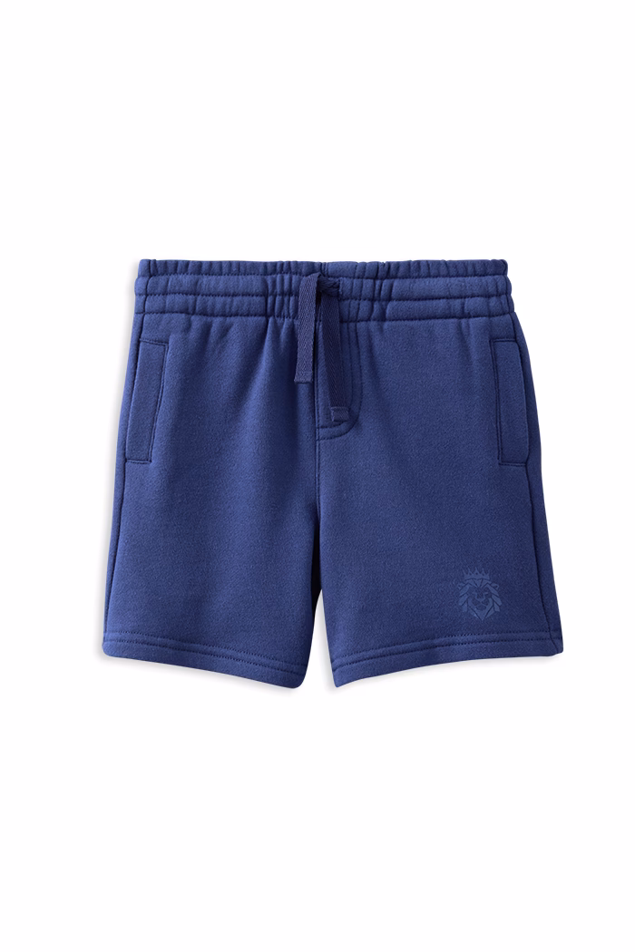 Navy Cotton Fleece Shorts
