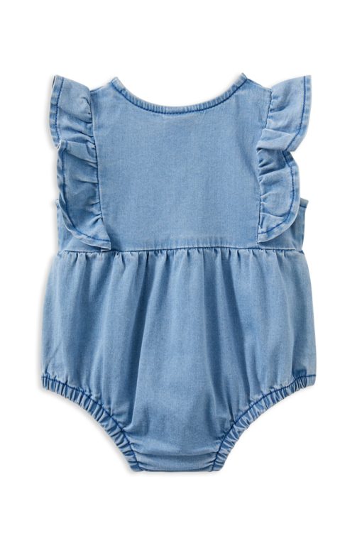 Frill Denim Playsuit - Image 2