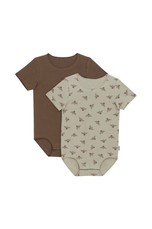 Honey Bee/Truffle Bodysuit 2 pack