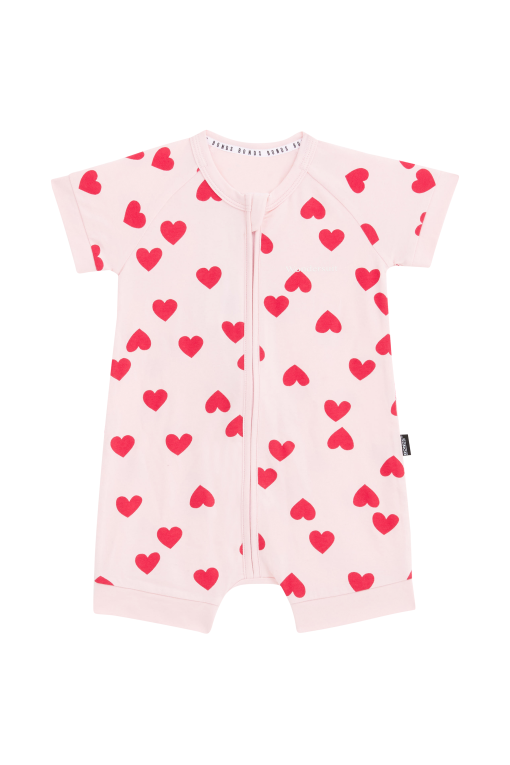 Mon Cheri Pink Zip Romper