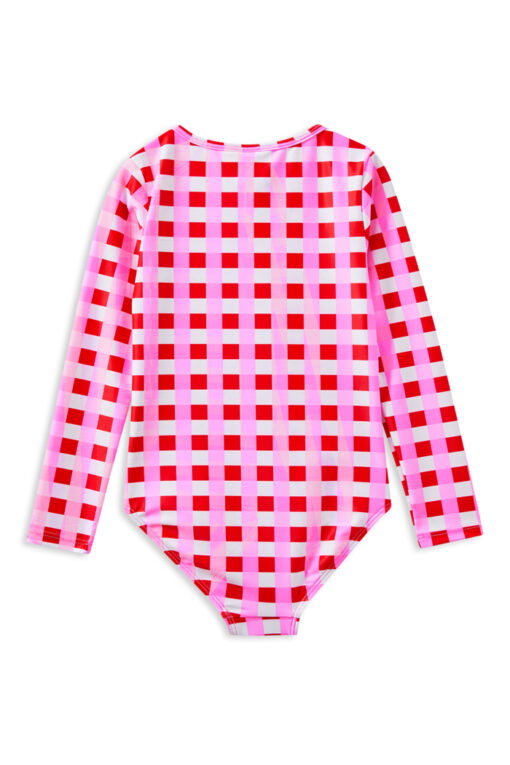 Lollipop Check Long Sleeve Swimsuit - Image 2