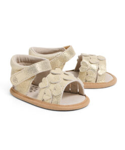 Gold Sparkle Heart Sandals