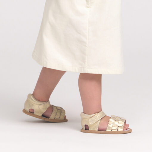 Gold Sparkle Heart Sandals - Image 5
