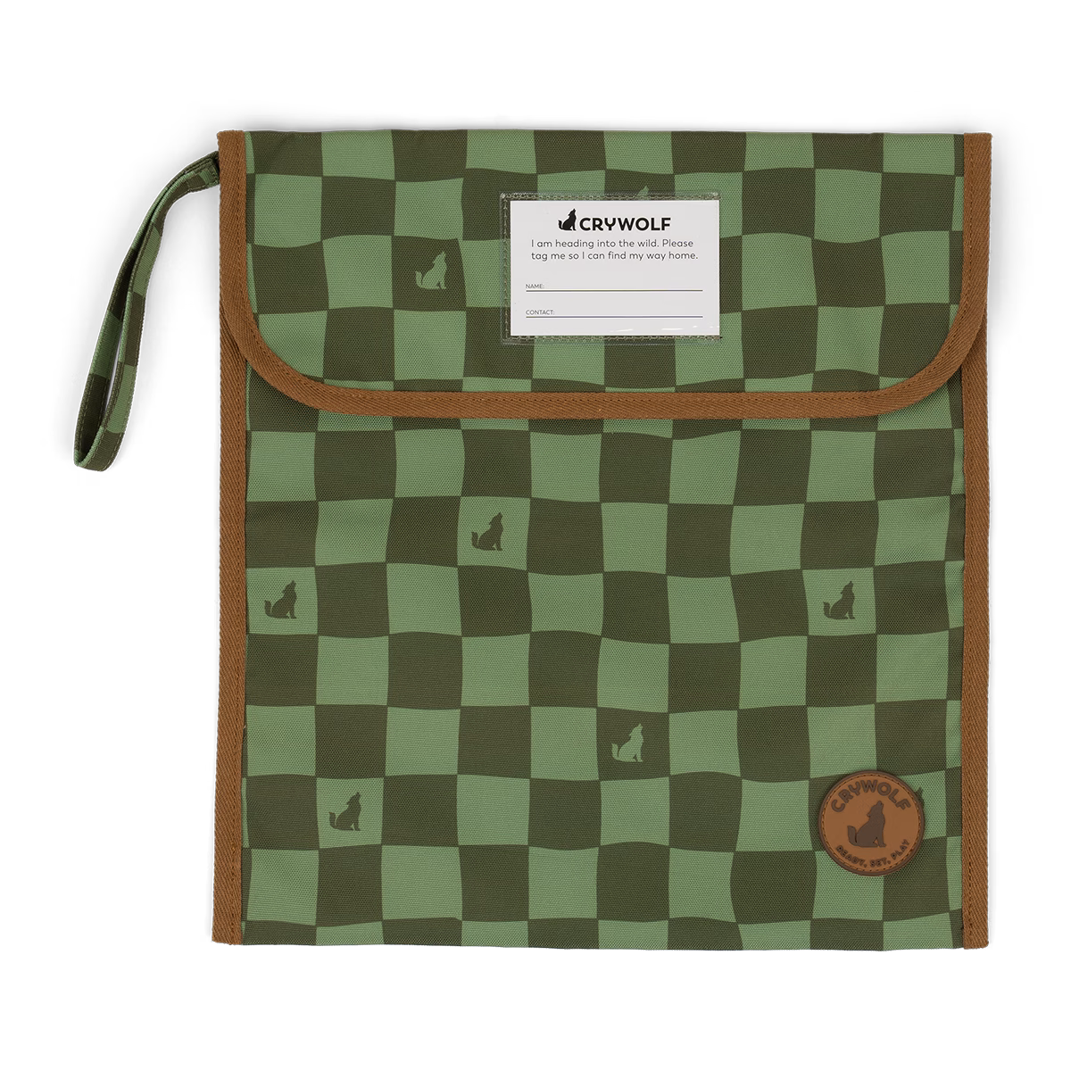 Green Check Book Bag