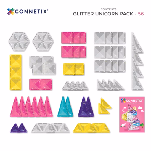 Glitter Unicorn Pack Connetix 56 Piece - Image 2