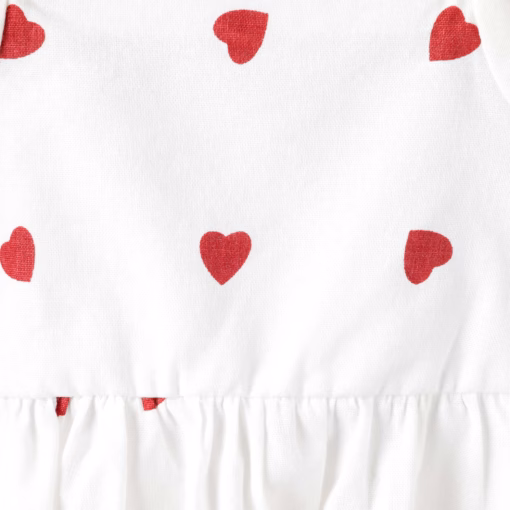 Love Hearts Puff Sleeve Romper - Image 3