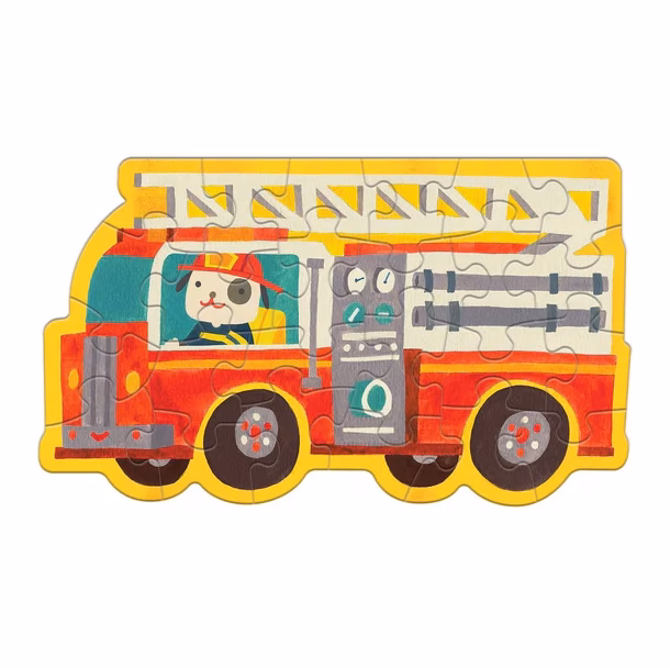 Mini Firetruck Shaped 24 Piece Puzzle - Image 2