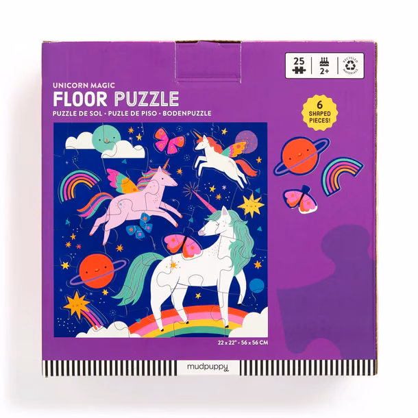 Unicorn Magic 25 Piece Floor Puzzle with Shaped Pieces - Image 2